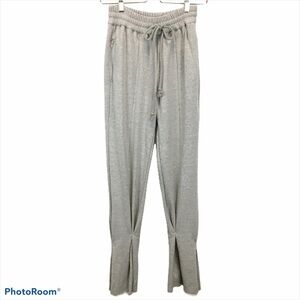 IRENE 19A88005 High Waisted Bell Bottom Sweat Pant